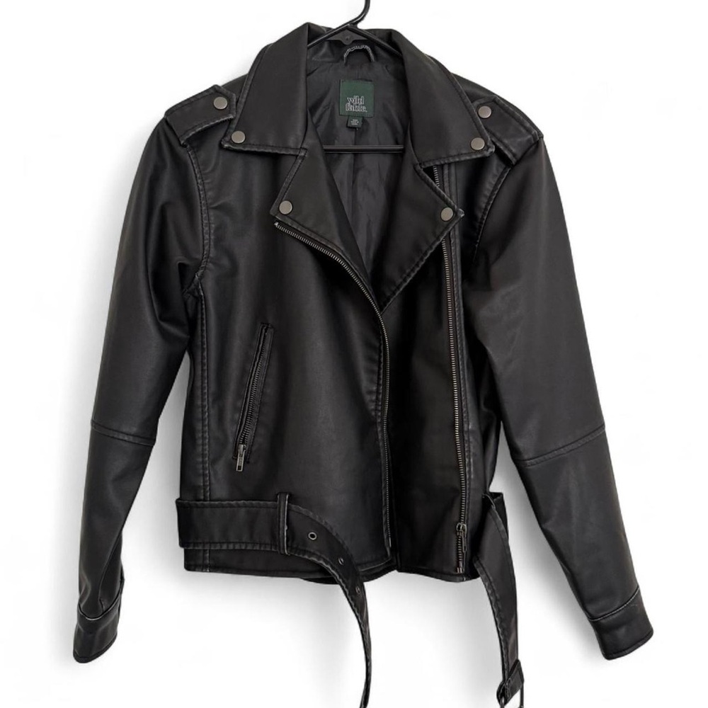 Women's Black Faux Leather Jacket